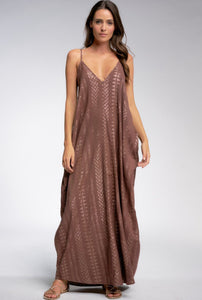 Jordyn Dress • Brown & Gold
